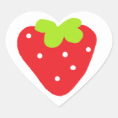 Grote aardbei hart sticker (Voorkant)