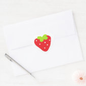 Grote aardbei hart sticker (Envelop)