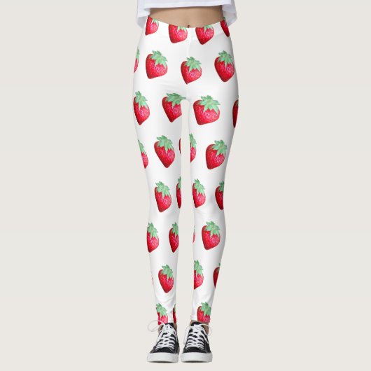 Grote aardbeien leggings (Voorkant)