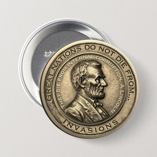 Grote Abraham Lincoln citaten Ronde Button 7,6 Cm (Voorkant /achterkant)