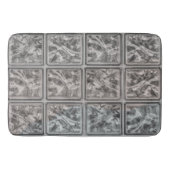 Grote, absorberende glazen blok tapijtmat badmat (Voorkant)