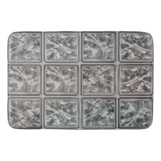 Grote, absorberende glazen blok tapijtmat badmat (Voorkant)