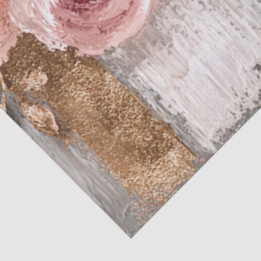 Grote Abstracte Art College Peach Grey Decoupage Tissuepapier (Detail)