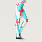 Grote Abstracte blauwe roodbaars Yoga-Leggings Leggings (Rechts)