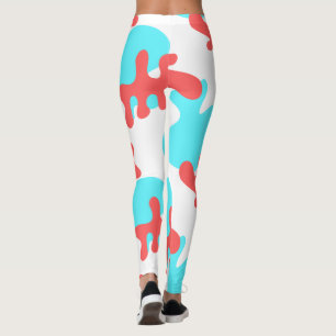 Grote Abstracte blauwe roodbaars Yoga-Leggings Leggings