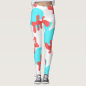 Grote Abstracte blauwe roodbaars Yoga-Leggings Leggings (Voorkant)
