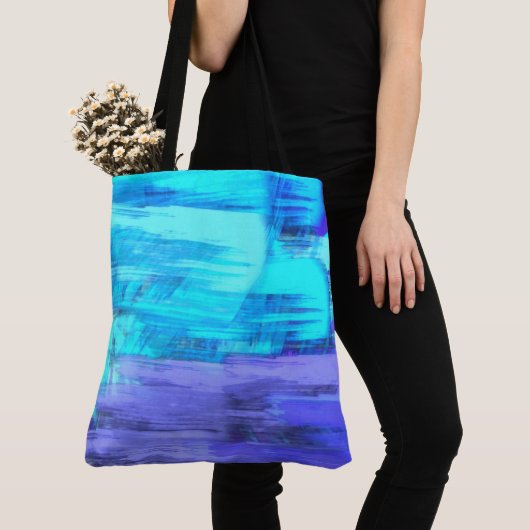 Grote Abstracte Boodschappen Winkel Strand Tote Bag (Dichtbij)