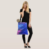 Grote Abstracte Boodschappen Winkel Strand Tote Bag (Op model)