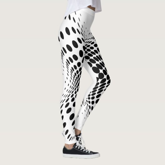 Grote Abstracte halve toon Circle X's Thunder_Cove Leggings (Rechts)