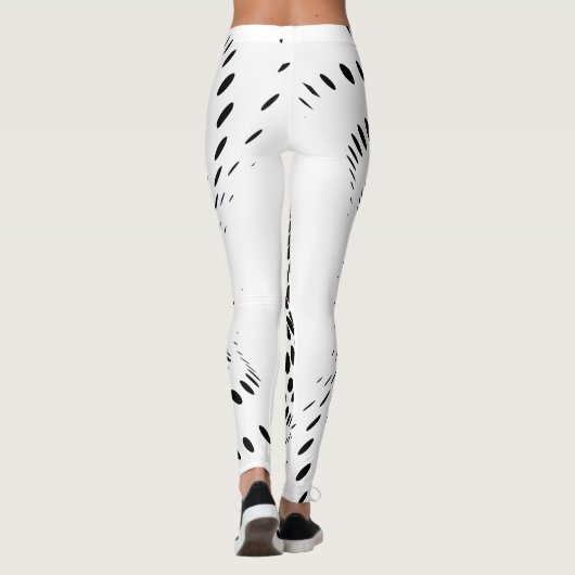Grote Abstracte halve toon Circle X's Thunder_Cove Leggings (Achterkant)