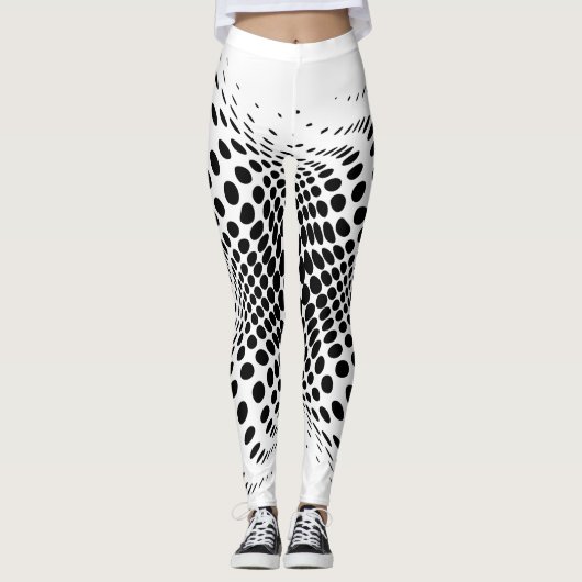 Grote Abstracte halve toon Circle X's Thunder_Cove Leggings (Voorkant)