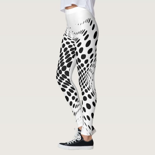 Grote Abstracte halve toon Circle X's Thunder_Cove Leggings (Links)