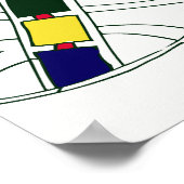 Grote Abstracte inkttekening Poster (Hoek)