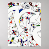 Grote Abstracte inkttekening Poster (Voorkant)