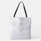 Grote, Abstracte schouderpatroon Canvas tas (Voorkant)