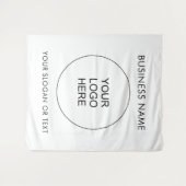 Grote Achtergrond Uw Logo Slogan Tekst Verticaal Wandkleed (Voorkant (horizontaal))