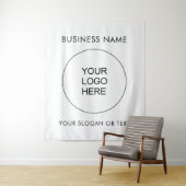 Grote Achtergrond Uw Logo Slogan Tekst Verticaal Wandkleed (In situ)