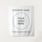 Grote Achtergrond Uw Logo Slogan Tekst Verticaal Wandkleed (Voorkant)