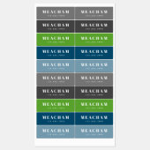 Grote Achternaam Jongens Multi Kleur Waterdicht Labels (Vel)