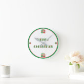 Grote acryl kerstwandklokken ronde klok (Huis)