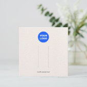 Grote Add Logo Leren Haarspeld Display Kaart (Staand voorkant)