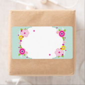 GROTE ADRESETIKETTEN :: tuinbloemen 2 Etiket (Insitu)