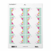 GROTE ADRESETIKETTEN :: tuinbloemen 2 Etiket (Full Sheet)