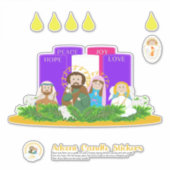 Grote Advent Candle Stickers (Voorkant)