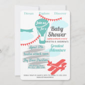 Grote Adventure Hete Luchtballon en Vliegtuig Kaart (Voorkant)