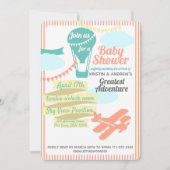 Grote Adventure Hete Luchtballon en Vliegtuig Kaart (Voorkant)