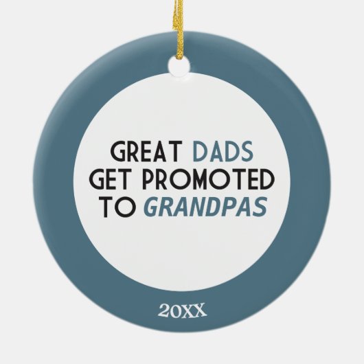 Grote advertenties worden gepromoot naar Grandpas Keramisch Ornament (Achterkant)