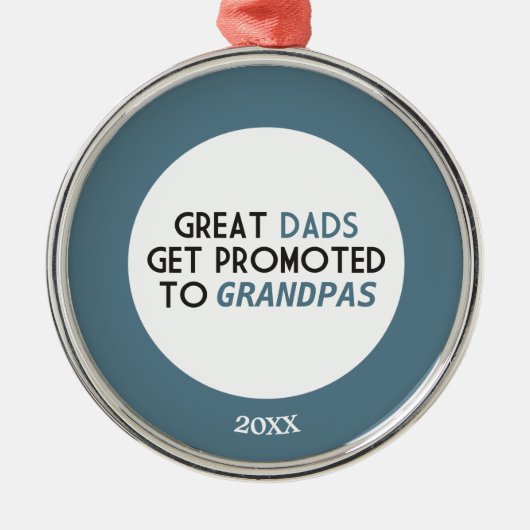 Grote advertenties worden gepromoot naar Grandpas Metalen Ornament (Voorkant)