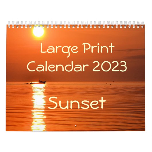 Grote afdrukagenda 2014 - Zonneset Kalender (Hoes)
