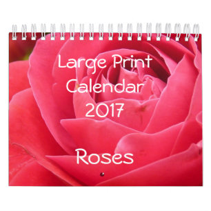Grote afdrukagenda 2017 Rozen - Klein Kalender