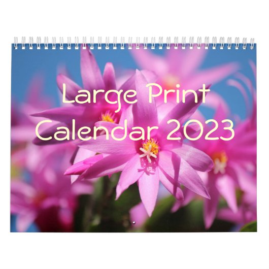 Grote afdrukagenda 2023 - Bloemen Kalender (Hoes)