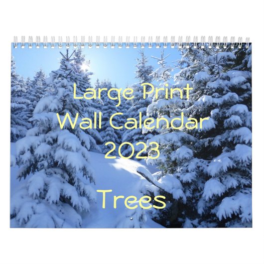 Grote afdrukkanalender voor 2015 - Bomen Kalender (Hoes)