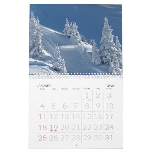 Grote afdrukkanalender voor 2015 - Bomen Kalender (Jan 2026)
