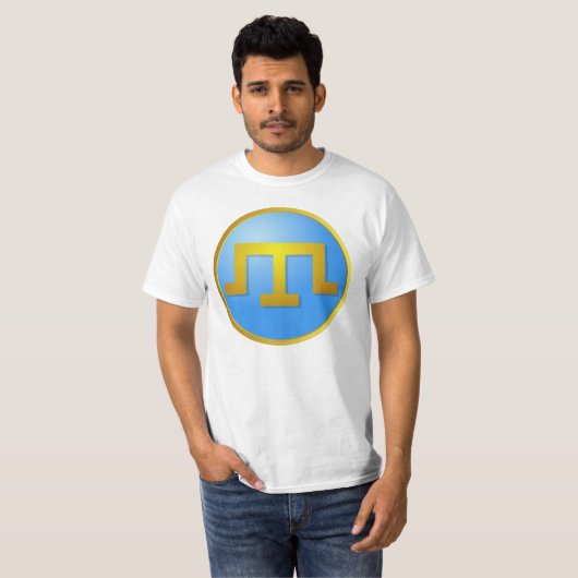 GROTE AFDRUKKING Krim Tatars' Tamga T-shirt (Voorkant volledig)
