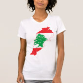 GROTE AFDRUKKING Libanon - Vlagkaart T-shirt (Voorkant)