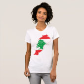 GROTE AFDRUKKING Libanon - Vlagkaart T-shirt (Voorkant volledig)