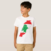 GROTE AFDRUKKING Libanon - Vlagkaart T-shirt (Voorkant volledig)