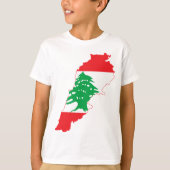 GROTE AFDRUKKING Libanon - Vlagkaart T-shirt (Voorkant)