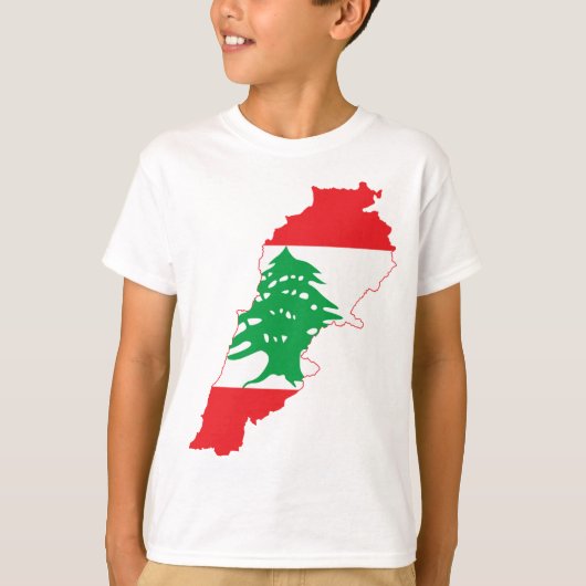 GROTE AFDRUKKING Libanon - Vlagkaart T-shirt (Voorkant)