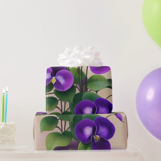 Grote AI Art Violets inpakpapier (Feestgeschenken)