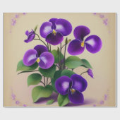 Grote AI Art Violets inpakpapier (Vlak)