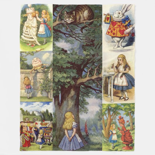 Grote Alice in Wonderland Blanket Fleece Deken (Voorkant)