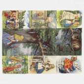 Grote Alice in Wonderland Blanket Fleece Deken (Voorkant (Horizontaal))