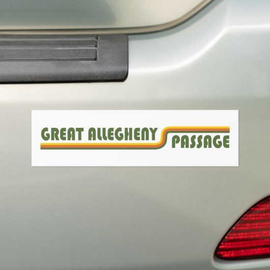 Grote Allegheny Passage Bumpersticker (Op auto)