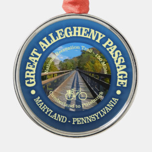 Grote Allegheny Passage (fietsen c) Metalen Ornament