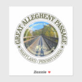 Grote Allegheny Passage (fietsen c) Sticker (Vel)